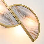 Бра с двумя полукруглыми плафонами из искусственного алебастра в бронзовой оправе Marbella варинант исполнения - 5 | Loft Concept в Липецке