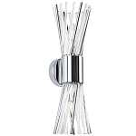 Бра с декором в виде хрустальных и металлических трубочек Nembus Glass Chrome Wall Lamp варинант исполнения - 1 | Loft Concept в Липецке