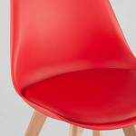 Стул с основой из пластика и мягким сиденьем Arvika Red варинант исполнения - 7 | Loft Concept в Липецке