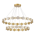 Люстра двухъярусная с круглыми светодиодными источниками света Maxine Light варинант исполнения - 7 | Loft Concept в Липецке