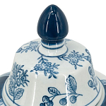 Ваза с крышкой и голубым цветочным рисунком 37 см Blue & White Ornament варинант исполнения - 3 | Loft Concept в Липецке