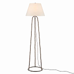 Торшер с конусовидным тканевым абажуром и фактурным каркасом Industrial Profile варинант исполнения - 1 | Loft Concept в Липецке