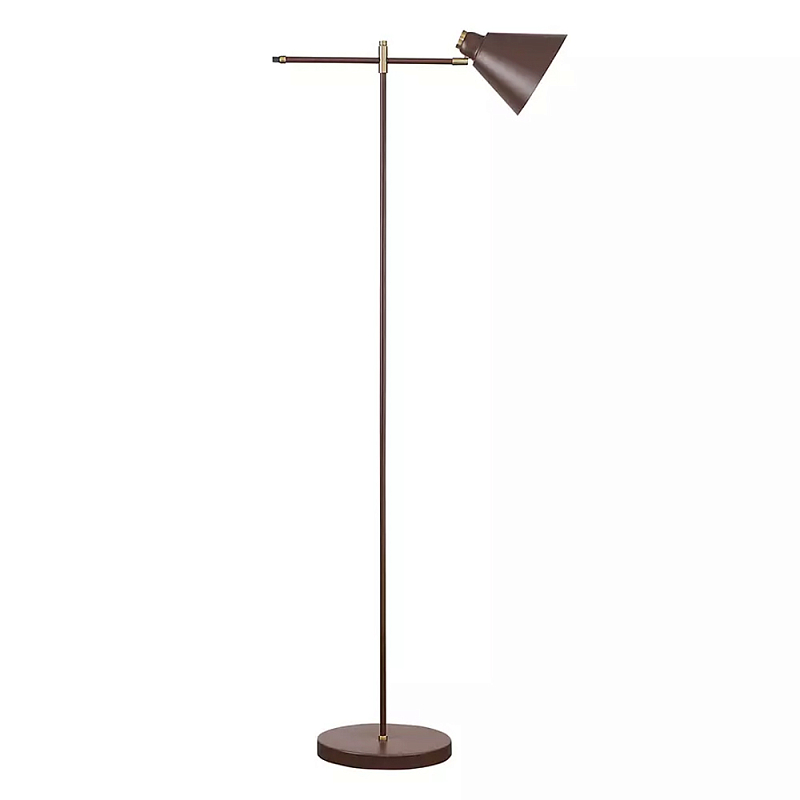 Торшер с наклонным конусообразным плафоном Opaque Movable Lamp Сливовый Бежевый Торшер с наклонным конусообразным плафоном Opaque Movable Lamp Сливовый Бежевый в Липецке | Loft Concept