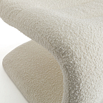 Кресло изогнутое с обивкой из ткани букле Smooth Bend Boucle Chair варинант исполнения - 5 | Loft Concept в Липецке