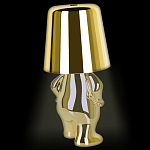 Настольная лампа фигурная золотого цвета с гладким абажуром Высота 19 см Sophia варинант исполнения - 7 | Loft Concept в Липецке