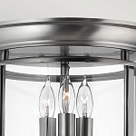 Потолочный светильник в форме фонаря с прозрачным цилиндрическим плафоном и тремя лампами в форме свечей Hinkley варинант исполнения - 4 | Loft Concept в Липецке