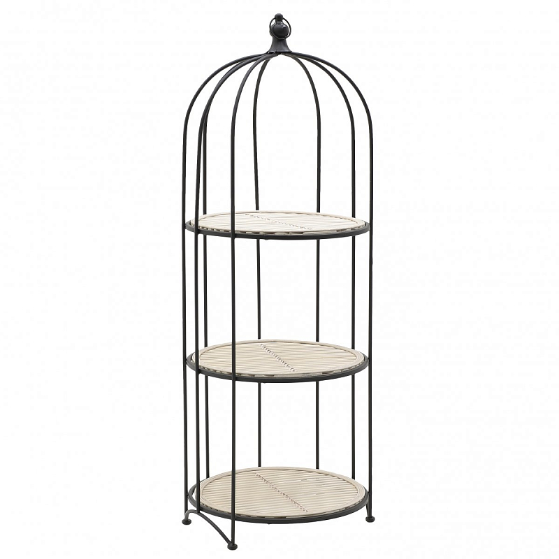 Стеллаж Cage Rack Circle Черный Бежевый Стеллаж Cage Rack Circle Черный Бежевый в Липецке | Loft Concept