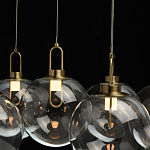 Люстра с 7-ю плафонами из прозрачного стекла в форме шара Orb Cascade  варинант исполнения - 7 | Loft Concept в Липецке