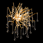 Бра с лучеобразным основанием и подвесками из прозрачного стекла в виде длинных капель Droplet Chandelier варинант исполнения - 4 | Loft Concept в Липецке