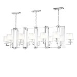 Люстра прямоугольной формы с 12-ю цилиндрическими плафонами из стекла Laurent варинант исполнения - 4 | Loft Concept в Липецке