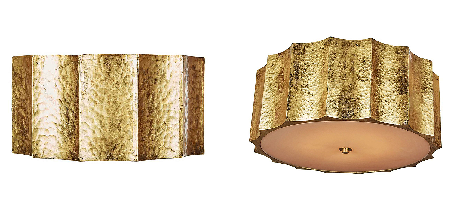 Потолочный светильник Grooved Gold Drum Потолочный светильник Grooved Gold Drum - Loft-Concept в Липецке