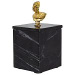 Мраморная шкатулка с бюстом из металла KELLY WEARSTLER варинант исполнения - 1 | Loft Concept в Липецке