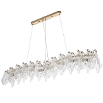 Линейная люстра с декором из текстурированного стекла Textured Glass Linear Chandelier 8 варинант исполнения - 1 | Loft Concept в Липецке