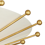 Потолочный светильник в форме конуса с каркасом золотого цвета и тканевым абажуром Inspiration in Light варинант исполнения - 1 | Loft Concept в Липецке