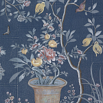 Обои ручная роспись Houghton Dark Blue варинант исполнения - 2 | Loft Concept в Липецке