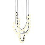 Люстра подвесная светодиодная с круглыми плафонами белого цвета PEARLS Suspension 39  варинант исполнения - 1 | Loft Concept в Липецке