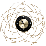 Часы настенные из металла с чёрным циферблатом Current Time варинант исполнения - 1 | Loft Concept в Липецке