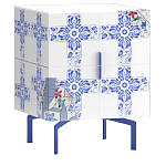 Тумба на синих ножках Short Re Rblue варинант исполнения - 1 | Loft Concept в Липецке