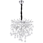 Люстра с хрустальными подвесками капли серебро Droplet Silver Chandelier 5 варинант исполнения - 2 | Loft Concept в Липецке