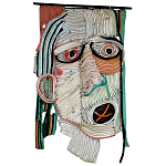 Арт-Объект плетеный из нитей большой портрет Joana Schneider  варинант исполнения - 3 | Loft Concept в Липецке