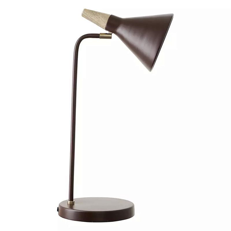 Настольная лампа с конусообразным плафоном Plum Table Lamp Сливовый Настольная лампа с конусообразным плафоном Plum Table Lamp Сливовый в Липецке | Loft Concept