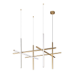 Люстра с 6-ю цилиндрическими плафонами на тонких тросах Trumpet tube варинант исполнения - 2 | Loft Concept в Липецке