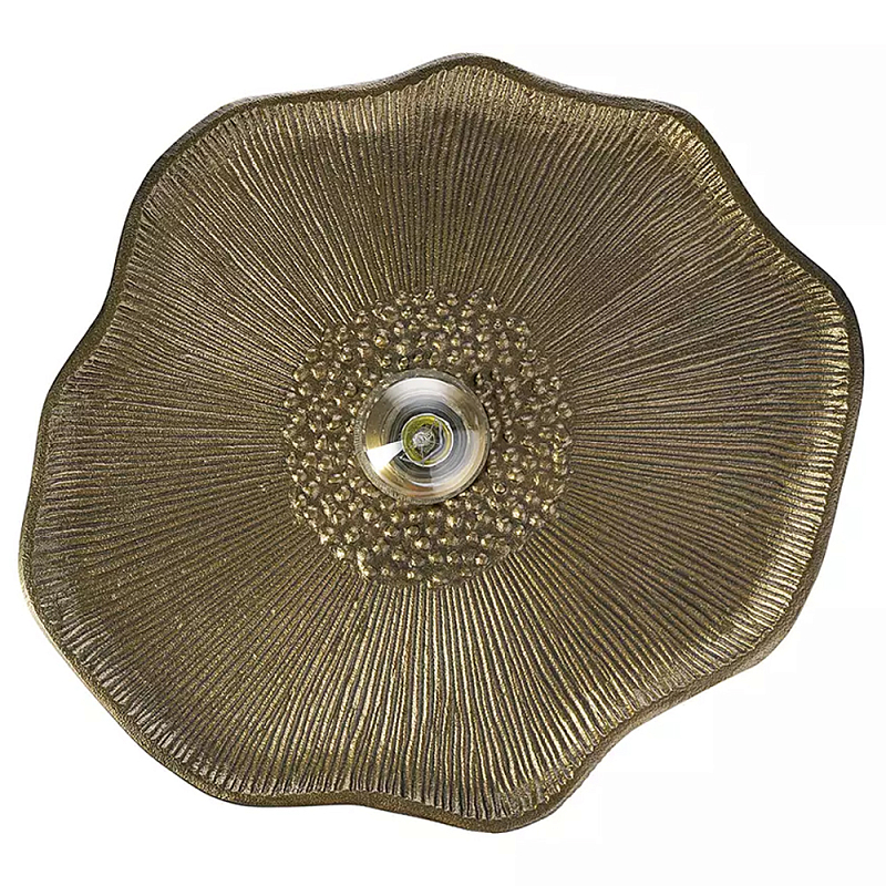 Бра рельефное в виде цветка Embossed Flower Латунь Бра рельефное в виде цветка Embossed Flower Латунь в Липецке | Loft Concept