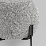 Пуф в ткани букле серого цвета Pikelet варинант исполнения - 3 | Loft Concept в Липецке