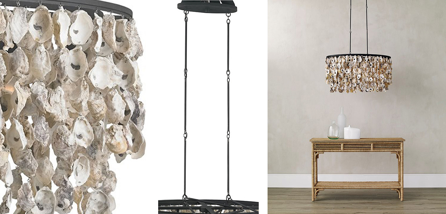 Люстра из натуральных ракушек Stillwater Oval Chandelier Люстра из натуральных ракушек Stillwater Oval Chandelier - Loft-Concept в Липецке