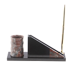 Настольный письменный набор из яшмы с часами Manager Organizer варинант исполнения - 3 | Loft Concept в Липецке