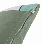 Подушка декоративная хлопковая мятного цвета с абстрактным принтом Elysian Flow Breeze варинант исполнения - 4 | Loft Concept в Липецке