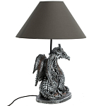 Настольная лампа с абажуром Дракон Silver Dragon варинант исполнения - 3 | Loft Concept в Липецке