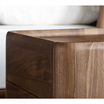 Прикроватный деревянный столик с 2-мя ящиками Moon Walnut Furniture варинант исполнения - 8 | Loft Concept в Липецке