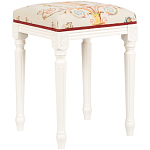 Банкетка одноместная из массива бука бежевая с растительным орнаментом Raffael Beige Floral Banquette варинант исполнения - 1 | Loft Concept в Липецке