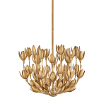Люстра золотого цвета из множества металлических лепестков в форме тюльпанов Hinkley варинант исполнения - 1 | Loft Concept в Липецке