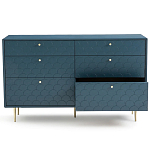 Комод с 6 выдвижными ящиками Scale Ornament Blue Chest of Drawers варинант исполнения - 3 | Loft Concept в Липецке