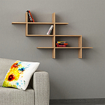 Полка фигурная подвесная цвета древесины HALIC BOOKCASE OAK варинант исполнения - 1 | Loft Concept в Липецке