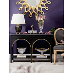 Чаша из прозрачного стекла с бронзовым ободком и фигурками бабочек Eden Garden варинант исполнения - 3 | Loft Concept в Липецке