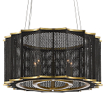 Люстра овальная в сочетании черного и золотого цвета Mesh Lighting варинант исполнения - 3 | Loft Concept в Липецке