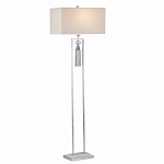 Торшер с прямоугольным тканевым абажуром на белом мраморном основании Silver Threads варинант исполнения - 4 | Loft Concept в Липецке