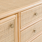 Длинный комод из ротанга с дверцами и ящиками Simone Rattan Chest of Drawers варинант исполнения - 5 | Loft Concept в Липецке