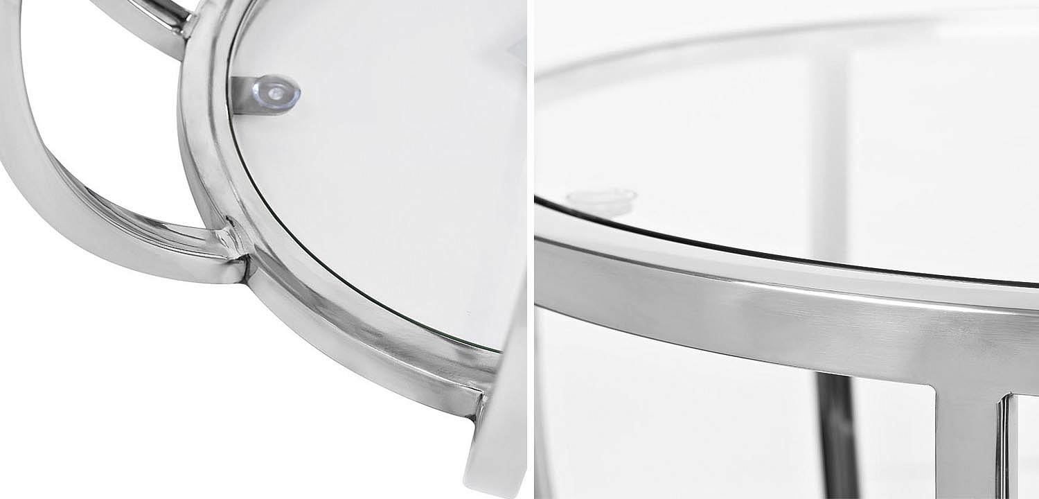 Приставной стол Fedric Side Table silver Приставной стол Fedric Side Table silver - Loft-Concept в Липецке