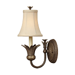 Бра с бежевым тканевым абажуром и декоративной чашей Hinkley варинант исполнения - 1 | Loft Concept в Липецке