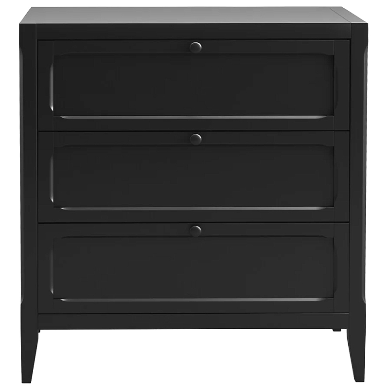 Комод с 3-мя ящиками черный Silva Black Chest of Drawers Черный Комод с 3-мя ящиками черный Silva Black Chest of Drawers Черный в Липецке | Loft Concept