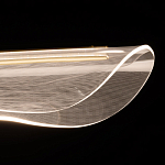 Люстра линейная с прозрачным волнообразным плафоном Wave Line варинант исполнения - 5 | Loft Concept в Липецке