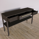 Дизайнерская Консоль с полкой и ящиком Primo Темный орех варинант исполнения - 6 | Loft Concept в Липецке