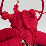 Настенный ковер разноцветный из одежды Heart варинант исполнения - 3 | Loft Concept в Липецке