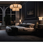 Люстра двухъярусная с текстурными овальными абажурами Splendor Palace Style варинант исполнения - 5 | Loft Concept в Липецке