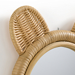 Зеркало из ротанга в форме головы медведя Wicrer Furniture варинант исполнения - 3 | Loft Concept в Липецке