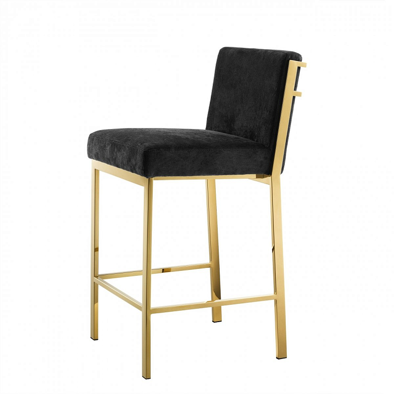 Полубарный стул Eichholtz Counter Stool Scott Gold Черный Глянцевое золото Полубарный стул Eichholtz Counter Stool Scott Gold Черный Глянцевое золото в Липецке | Loft Concept